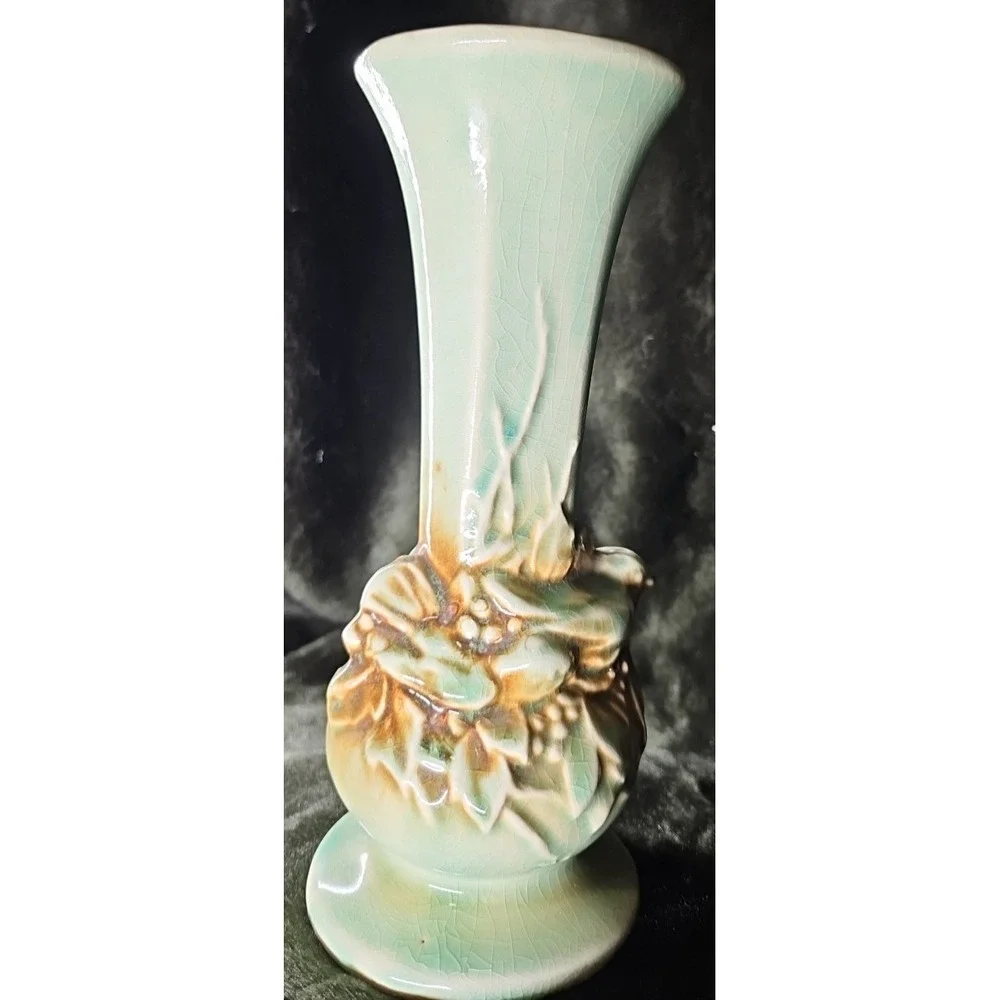 Pair Vintage‎ McCoy Pottery rustic birds in nest - 8